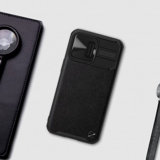 Nillkin CamShield Leather Case iPhone 13 Pro camera cover black