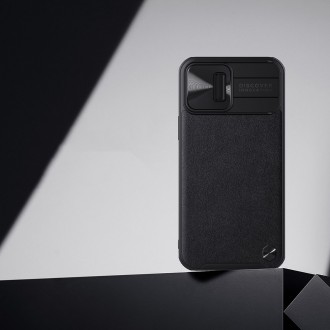 Nillkin CamShield Leather Case iPhone 13 Pro Max case with camera cover black
