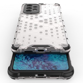 Honeycomb case armored cover with a gel frame for Samsung Galaxy A73 black