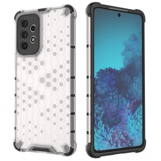 Honeycomb case armored cover with a gel frame for Samsung Galaxy A73 black