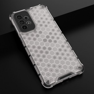 Honeycomb case armored cover with a gel frame for Samsung Galaxy A73 black