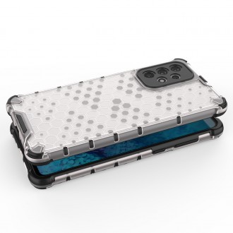 Honeycomb case armored cover with a gel frame for Samsung Galaxy A73 blue