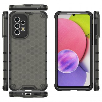 Honeycomb case armored cover with a gel frame for Samsung Galaxy A33 5G black