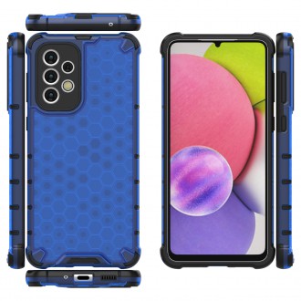 Honeycomb case armored cover with a gel frame for Samsung Galaxy A33 5G blue