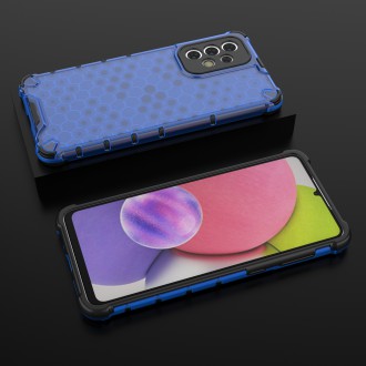 Honeycomb case armored cover with a gel frame for Samsung Galaxy A33 5G blue