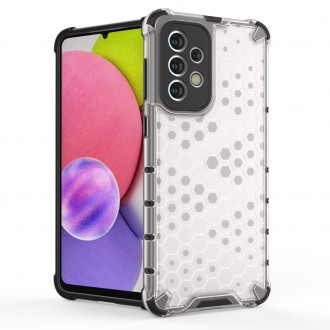 Honeycomb case armored cover with a gel frame for Samsung Galaxy A33 5G transparent