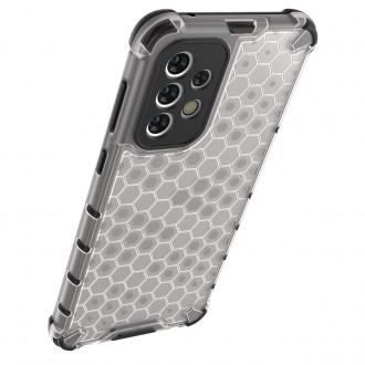 Honeycomb case armored cover with a gel frame for Samsung Galaxy A33 5G transparent