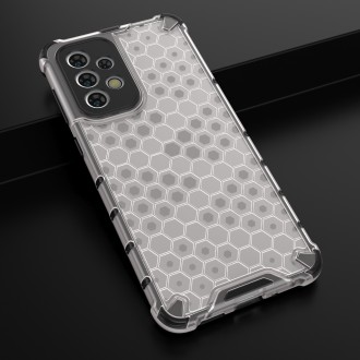 Honeycomb case armored cover with a gel frame for Samsung Galaxy A33 5G transparent