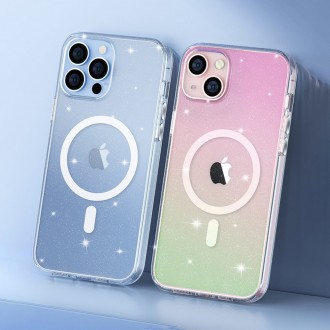 Kingxbar PQY Elegant Series Magnetic Case for iPhone 13 Pro Cover Rainbow Cover (MagSafe Compatible)