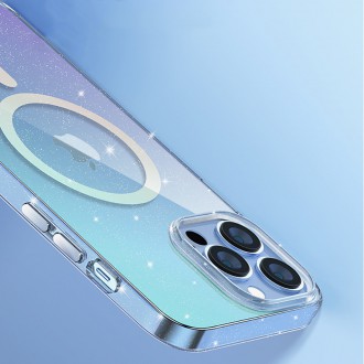 Kingxbar PQY Elegant Series Magnetic Case for iPhone 13 Pro Cover Rainbow Cover (MagSafe Compatible)