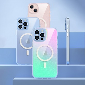 Kingxbar PQY Elegant Series Magnetic Case for iPhone 13 Pro Cover Rainbow Cover (MagSafe Compatible)