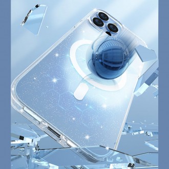 Kingxbar PQY Elegant Series Magnetic Case for iPhone 13 Pro Housing Cover Silver (MagSafe Compatible)