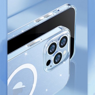 Kingxbar PQY Elegant Series Magnetic Case for iPhone 13 Pro Housing Cover Silver (MagSafe Compatible)