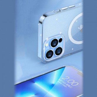 Kingxbar PQY Elegant Series Magnetic Case for iPhone 13 Pro Max Housing Cover Silver (MagSafe Compatible)