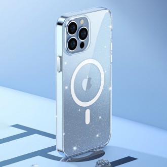 Kingxbar PQY Elegant Series Magnetic Case for iPhone 13 Pro Max Housing Cover Silver (MagSafe Compatible)