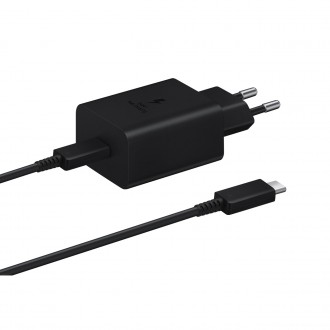 Samsung nástěnná nabíječka USB typu C 45 W PD PPS + kabel USB typu C černý (EP-T4510XBEGEU)