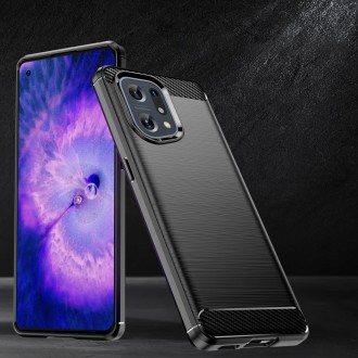 Carbon Case flexible cover case Oppo Find X5 black