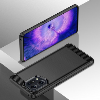 Carbon Case flexible cover case Oppo Find X5 black