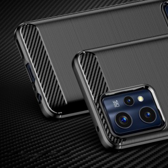 Carbon Case Flexible Cover Realme 9 Pro + (9 Pro Plus) black