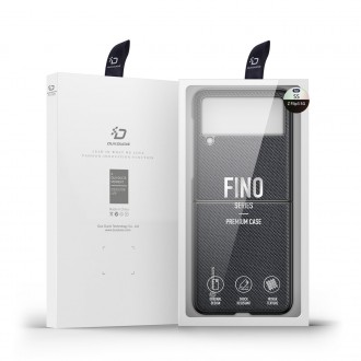 Dux Ducis Fino case is nylon covered Samsung Galaxy Z Flip 3 black
