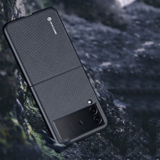 Dux Ducis Fino case is nylon covered Samsung Galaxy Z Flip 3 black