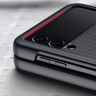 Dux Ducis Fino case is nylon covered Samsung Galaxy Z Flip 3 black
