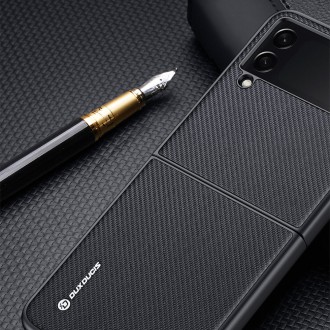 Dux Ducis Fino case is nylon covered Samsung Galaxy Z Flip 3 black