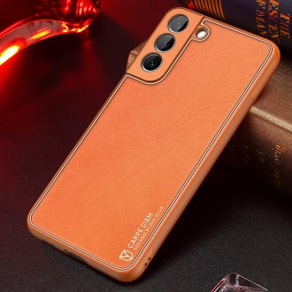 Dux Ducis Yolo elegant cover made of ecological leather for Samsung Galaxy S22 orange