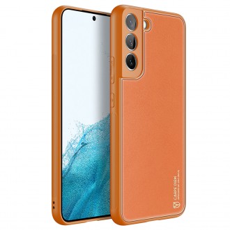 Dux Ducis Yolo elegant cover made of ecological leather for Samsung Galaxy S22 + (S22 Plus) orange