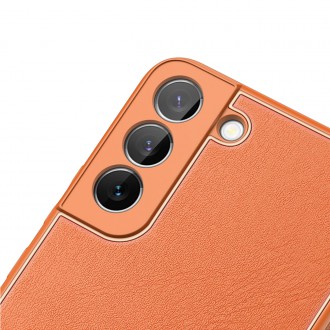 Dux Ducis Yolo elegant cover made of ecological leather for Samsung Galaxy S22 + (S22 Plus) orange