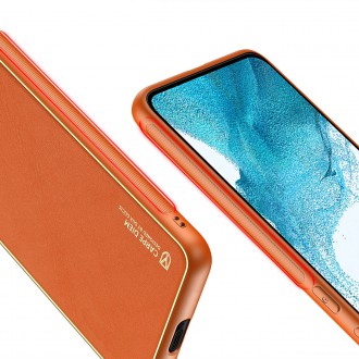 Dux Ducis Yolo elegant cover made of ecological leather for Samsung Galaxy S22 + (S22 Plus) orange