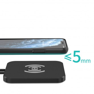 Choetech Qi 10W wireless charger kit for headphones phone (T511-S) + QC3.0 18W 3A wall charger (Q5003) + USB cable - microUSB 1.2m black (T511-S-EU201