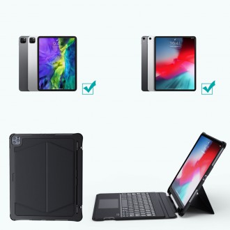 Choetech Keyboard Case Cover for iPad Pro 12.9´ 2020 / 2021 Wireless Bluetooth Keyboard Black (BH-015)