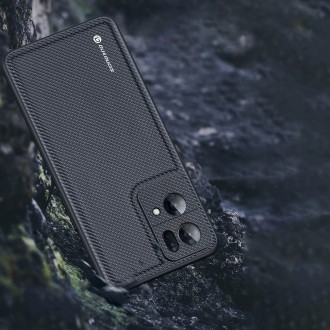 Dux Ducis Fino case cover covered with nylon material Oppo Reno7 Pro 5G black