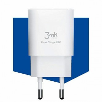 3MK HyperCharger 20W 1xUSB-C + 1xUSB-A PD / QC charger