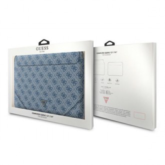 Guess Sleeve GUCS14P4TB 13/14&quot; modrá/modrá 4G logo Uptown Triangle