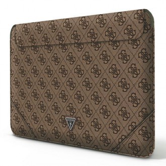 Guess Sleeve GUCS16P4TW 16&quot; hnědá / hnědá 4G logo Uptown Triangle