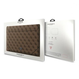 Guess Sleeve GUCS16P4TW 16&quot; hnědá / hnědá 4G logo Uptown Triangle
