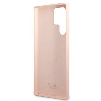 Karl Lagerfeld KLHCS22LSSKCI S22 Ultra S908  hardcase jasnoróżowy/light pink Silicone Ikonik Karl & Choupette
