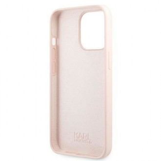 Karl Lagerfeld KLHMP13LSSKCI iPhone 13 Pro  / 13 6,1" hardcase jasnoróżowy/light pink Silicone Ikonik Karl & Choupette Magsafe