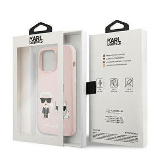 Karl Lagerfeld KLHMP13LSSKCI iPhone 13 Pro  / 13 6,1" hardcase jasnoróżowy/light pink Silicone Ikonik Karl & Choupette Magsafe