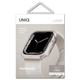 UNIQ etui Valencia Apple Watch Series 4/5/6/7/8/SE 40/41mm. starlight