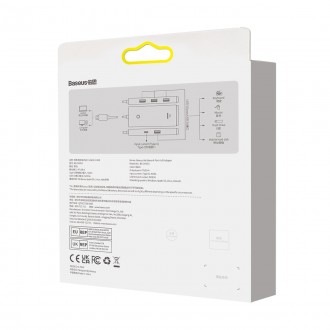 Baseus Lite Series HUB adaptér USB typu C – 4x USB 3.0 1m černý (WKQX030401)