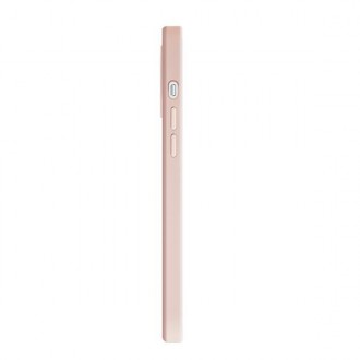 UNIQ etui Lino Hue iPhone 12 Pro Max 6,7" różowy/blush pink Antimicrobial