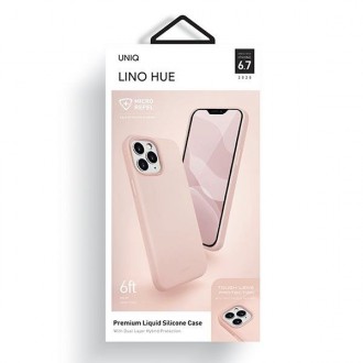 UNIQ etui Lino Hue iPhone 12 Pro Max 6,7" różowy/blush pink Antimicrobial