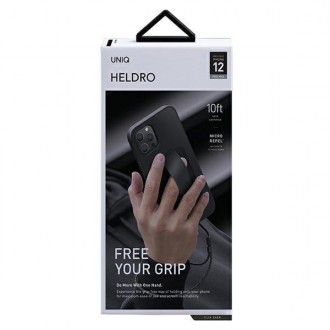 UNIQ etui Heldro iPhone 12 Pro Max 6,7" czarny/midnight black Antimicrobial