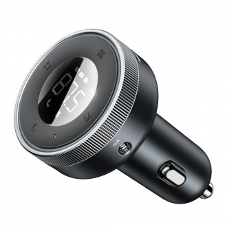 [RETURNED ITEM] Baseus Enjoy Car LED Wireless 2x USB / 3,5mm jack MP3 Charger Bluetooth 5.0 3.4A Black (CCLH-01)