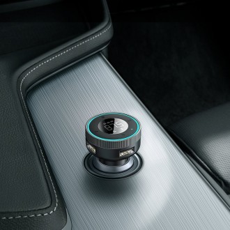 [RETURNED ITEM] Baseus Enjoy Car LED Wireless 2x USB / 3,5mm jack MP3 Charger Bluetooth 5.0 3.4A Black (CCLH-01)