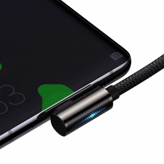Legendární úhlový rychlonabíjecí kabel Baseus USB Typ C - USB Typ C 100W 5A 1m černý (CATCS-01)