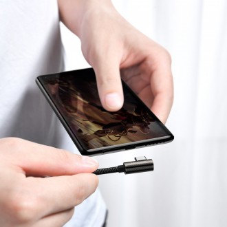Legendární úhlový rychlonabíjecí kabel Baseus USB Typ C - USB Typ C 100W 5A 1m černý (CATCS-01)
